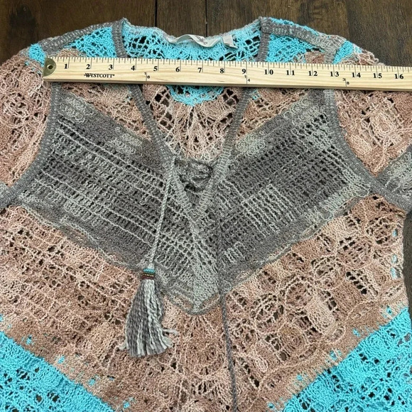 EUC Soft Surroundings boho tunic cover up. Open weave, sz small. - Picture 7 of 9